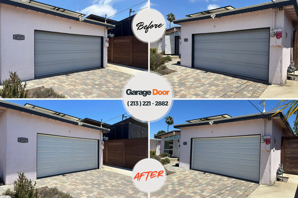 Before and after: garage door opener repair Mineola, TX